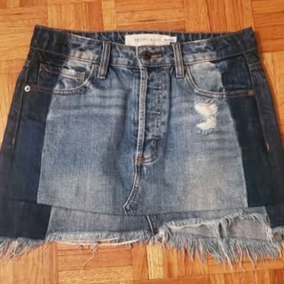 Hidden Denim Jean Skirt - Picture 1 of 6